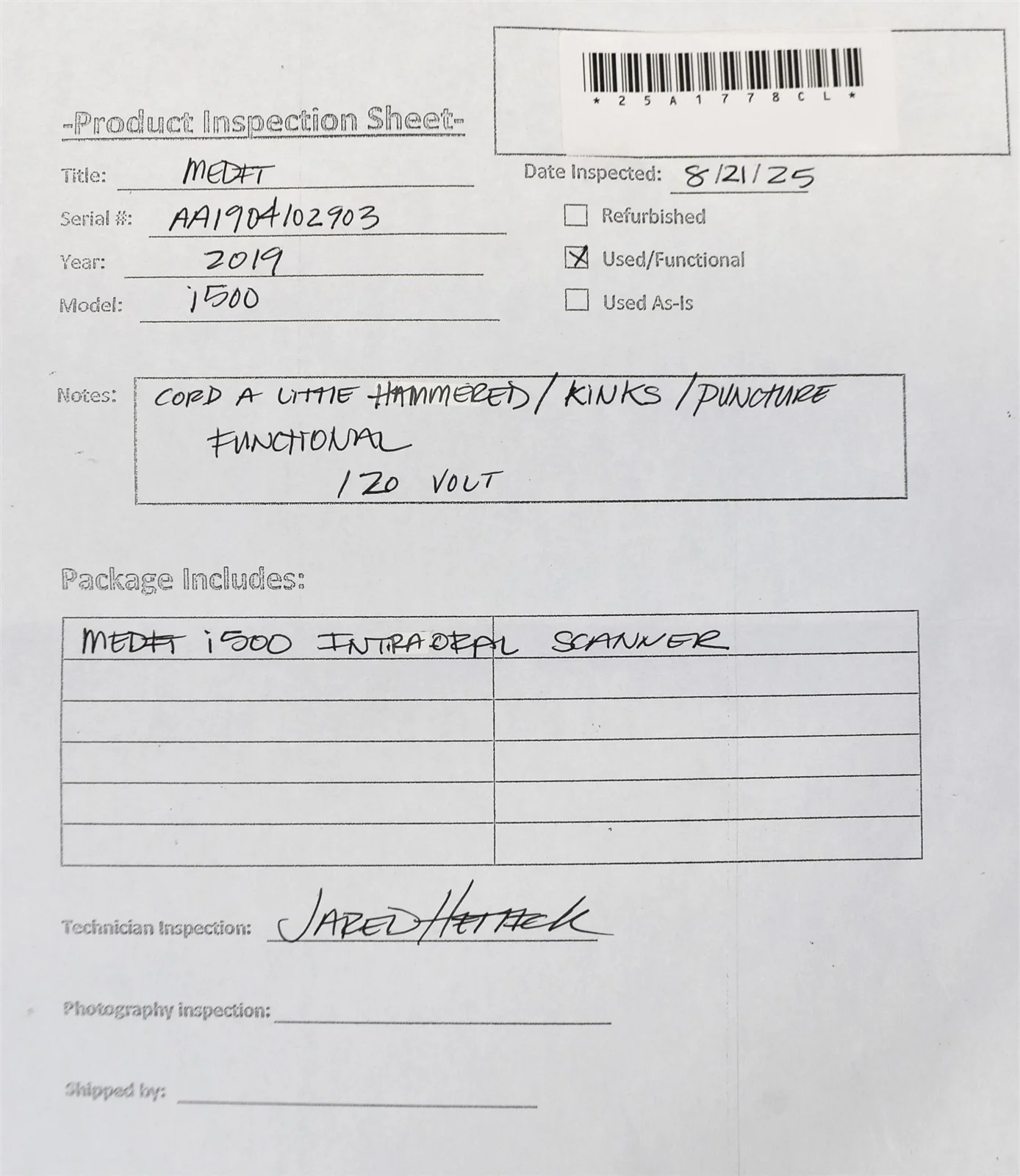 Medit i500 Dental Intraoral Scanner for CAD/CAM Dentistry (2019) - Image 6