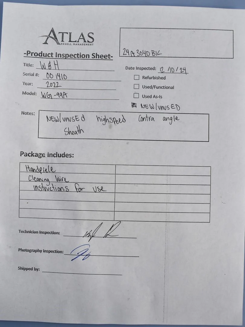 NEW UNUSED Adec W&H Synea WG-99A Pedo Dental Handpiece - Image 3