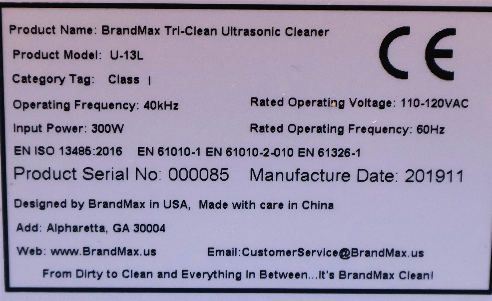 NEW UNUSED Brandmax Tri-Clean U-13L Dental Ultrasonic Cleaner Cavitation Bath - Image 6