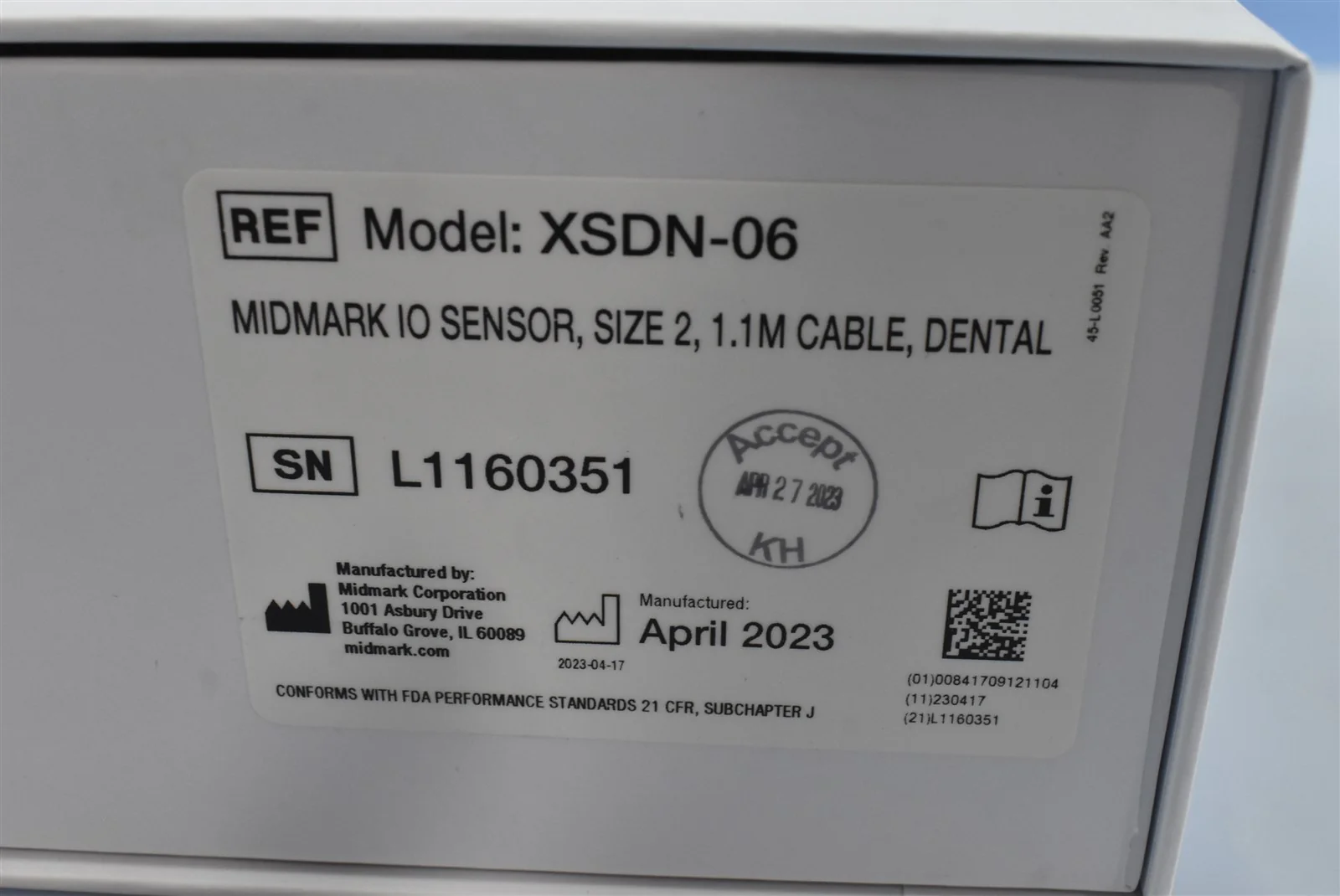 NEW UNUSED Midmark IO Dental Intraoral X-Ray Sensor Size 2 - Image 5