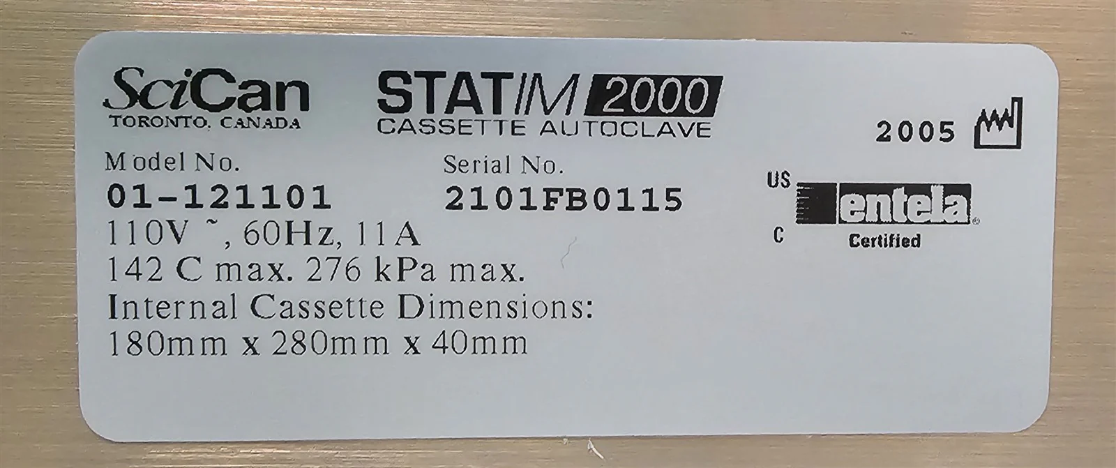 SciCan STATIM 2000 Dental Cassette Autoclave Instrument Sterilizer - Image 7