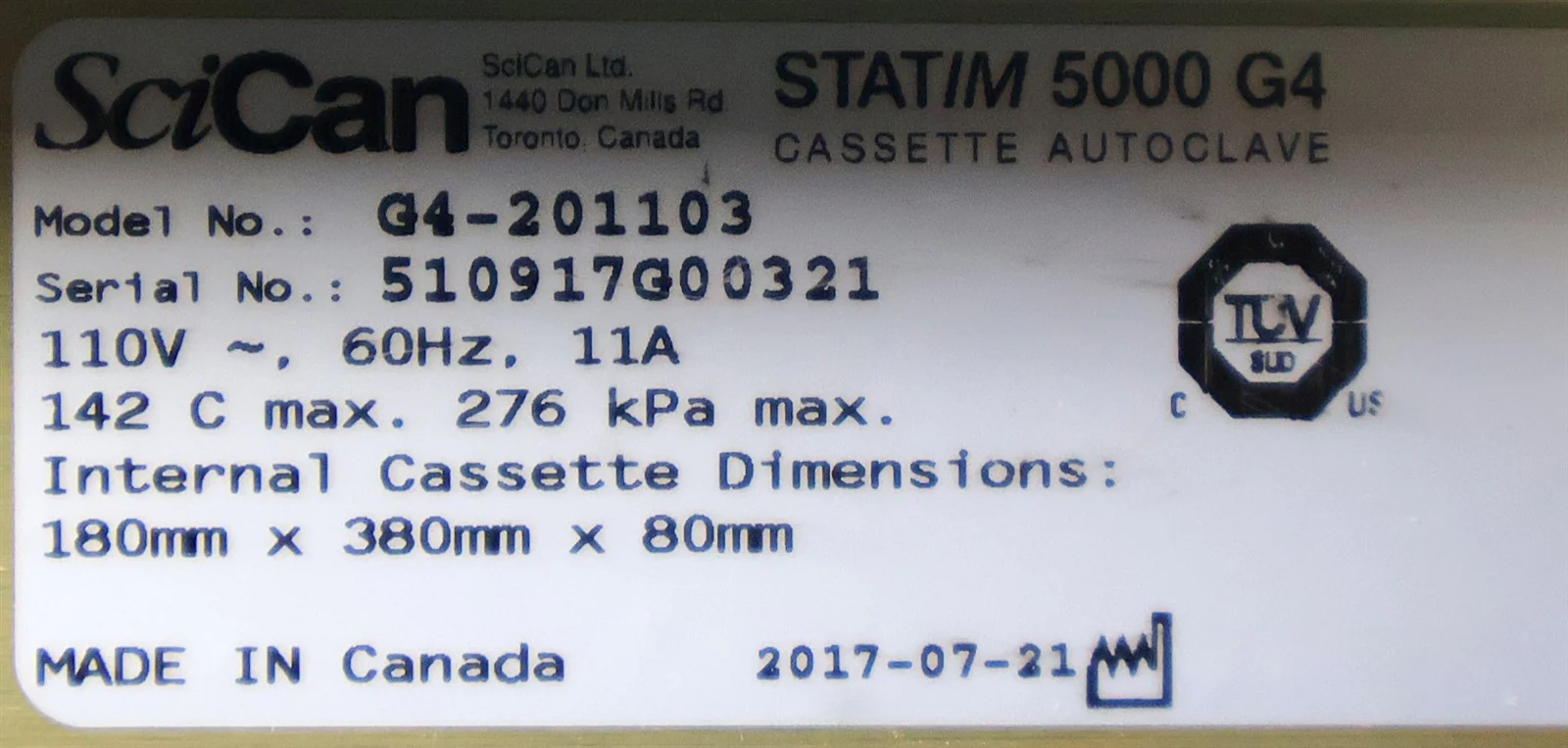 SciCan Statim 5000 G4 Cassette Autoclave REFURBISHED w/ 1 YEAR LIMITED WARRANTY - Image 7