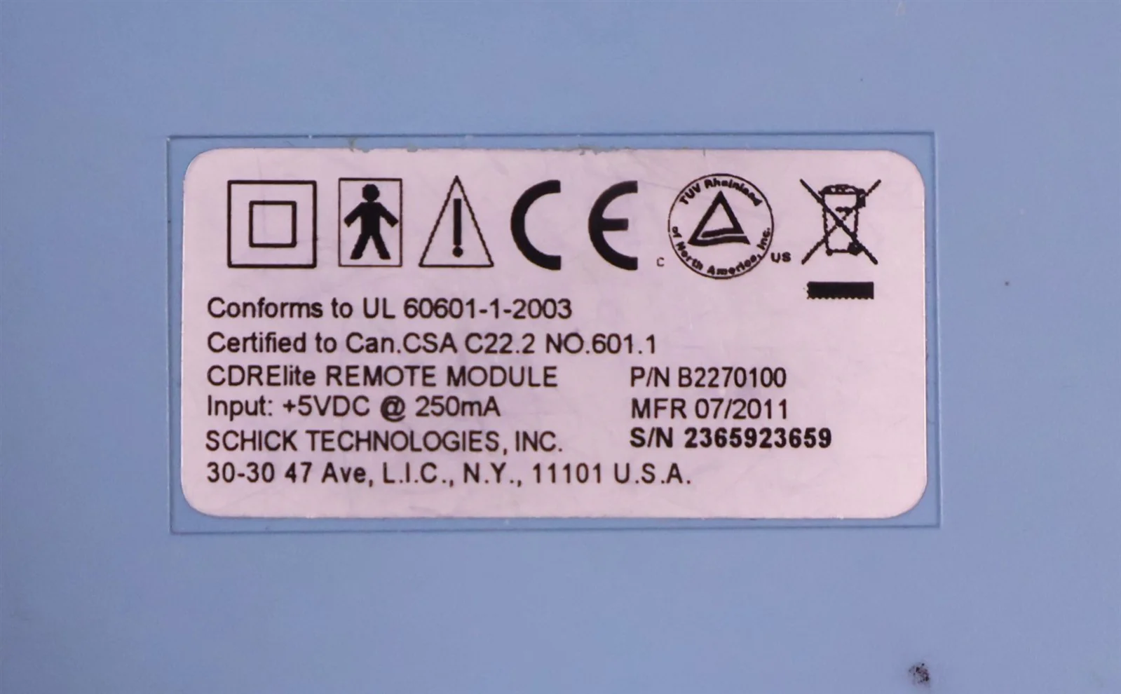Sirona Schick CDR Elite Size 1 Digital Intraoral X-Ray Dental Sensor - Image 7